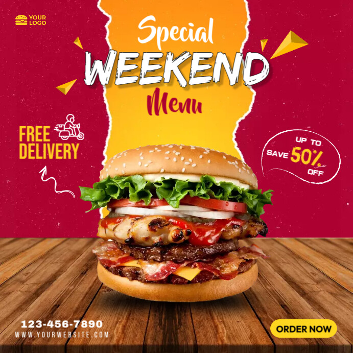 Weekend Set Menu Design Plantilla de Special Weekend Menu | PosterMyWall