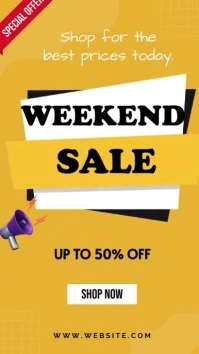 SPECIAL WEEKEND SALE Digital Display (9:16) template