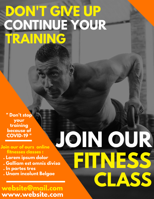 Specific Fitness Online Classes Template Postermywall