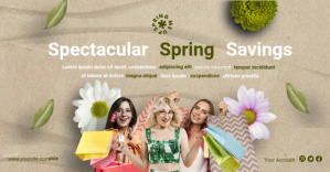 Spectacular Spring Savings Okładka wydarzenia na Facebooku template