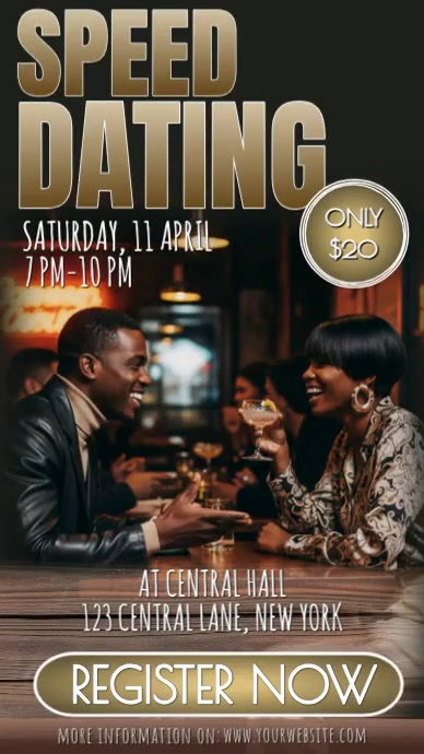 Speed Dating Event Flyer Ad Animated Template | PosterMyWall