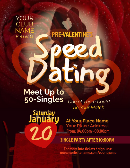 Speed Dating Flyer Template | PosterMyWall