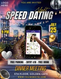 Speed dating invitation Flyer (US Letter) template