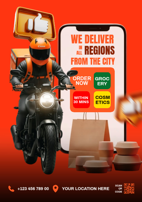 Speed Delivery Express service Template | PosterMyWall