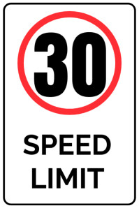 Yellow Speed Limit Sign A4 Template | PosterMyWall