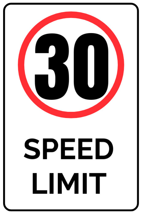 Speed limit sign Poster template