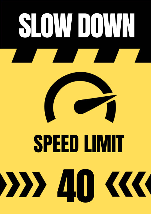 Speed Limit Sign A4 template