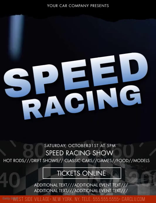 Professional Racing Flyers Speed Racing Street Racing Flyer Template | PosterMyWall