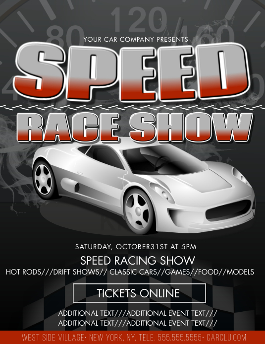 Professional Racing Flyers Speed Racing Street Racing Flyer Template | PosterMyWall