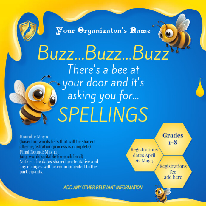 Spelling Bee, Spelling Contest Template PosterMyWall
