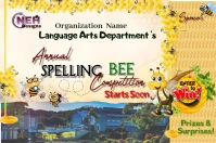 Spelling Bee Banner 4' × 6' template
