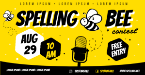 SPELLING BEE BANNER Facebook Shared Image template