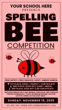 Spelling Bee Competition Instagram Reel template