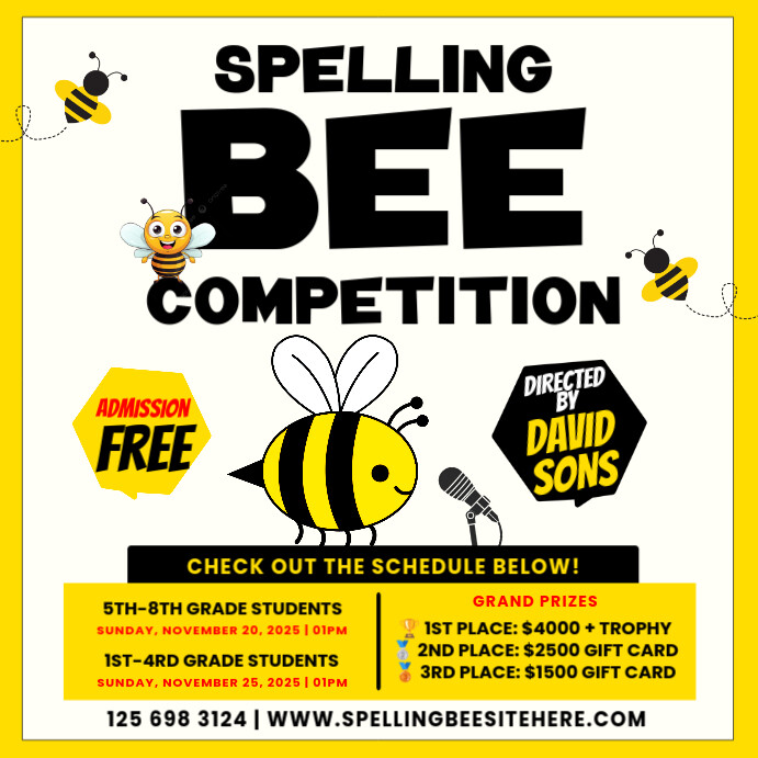 Spelling Bee Competition Template PosterMyWall