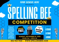 Spelling Bee Competition Postcard template