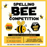 Spelling Bee Competition Square (1:1) template