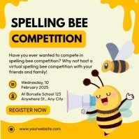 Spelling Bee Competition Event Instagram Post template