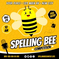 Spelling Bee Contest Banner Instagram na Post template