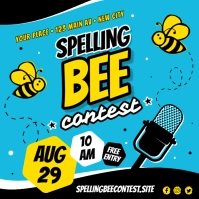 Spelling Bee Contest Banner Instagram Post template