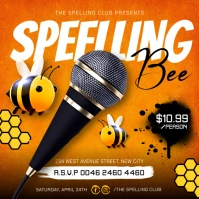 Spelling bee contest competition english beeword online advertisement flyer poster template ideas Publicação no Instagram