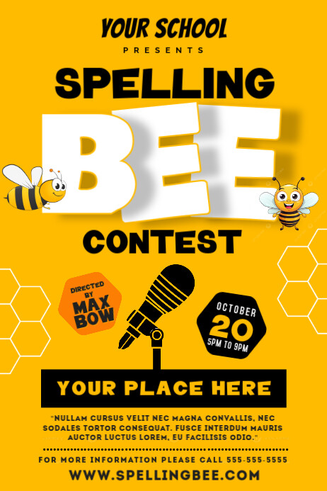 Spell Contest Spelling Bee Contest Template | PosterMyWall