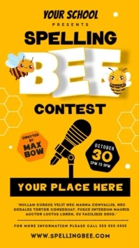 Spelling Bee Contest Instagram Reel template