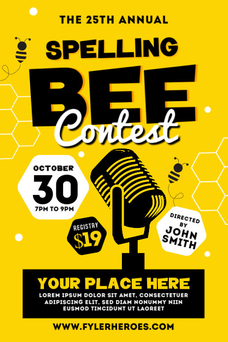 Spell Contest Spelling Bee Contest Template | PosterMyWall