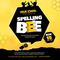 spelling bee contest Instagram Post template