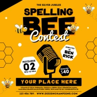 Spelling Bee Contest Instagram Post Square (1:1) template