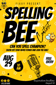 Spelling Bee Contest Poster template