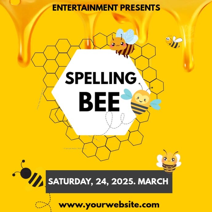 Spelling bee Instagram 帖子 template