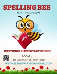 Spelling Bee Flyer (US Letter) template