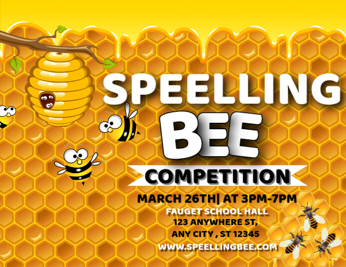 Spelling Bee Flyer (US Letter) template
