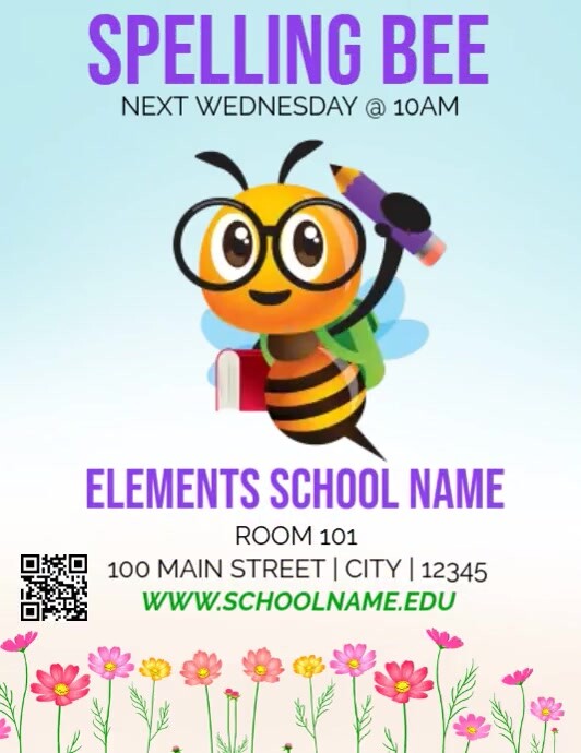 Spelling Bee Template PosterMyWall