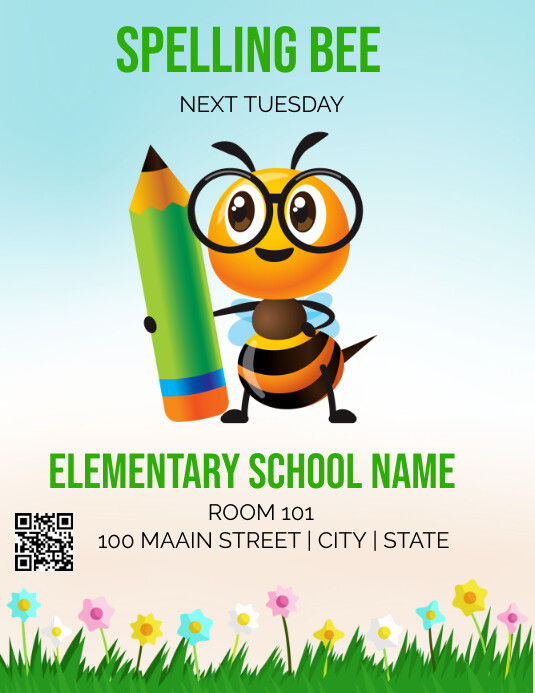 Spelling Bee Template PosterMyWall