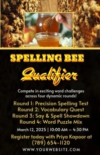 Spelling Bee flyers Tabloïd template