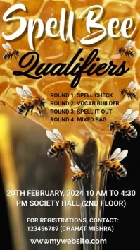 Spelling Bee flyers Instagram Story template