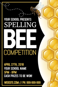 690 Spelling Bee Contest Customizable Design Templates
