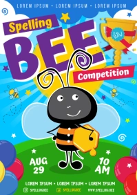 SPELLING BEE POSTER A4 template