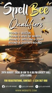 Spelling Bee Qualifiers Digital Display (9:16) template