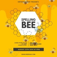 Spelling Bee Video Design Template Instagram Square (1:1)