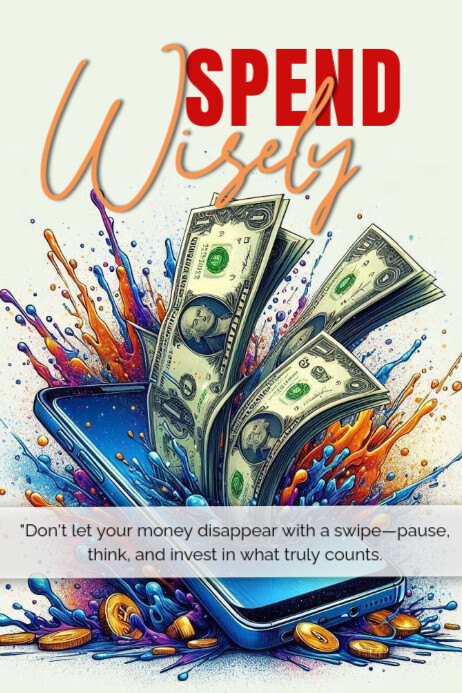 SPEND WISELY Template | PosterMyWall