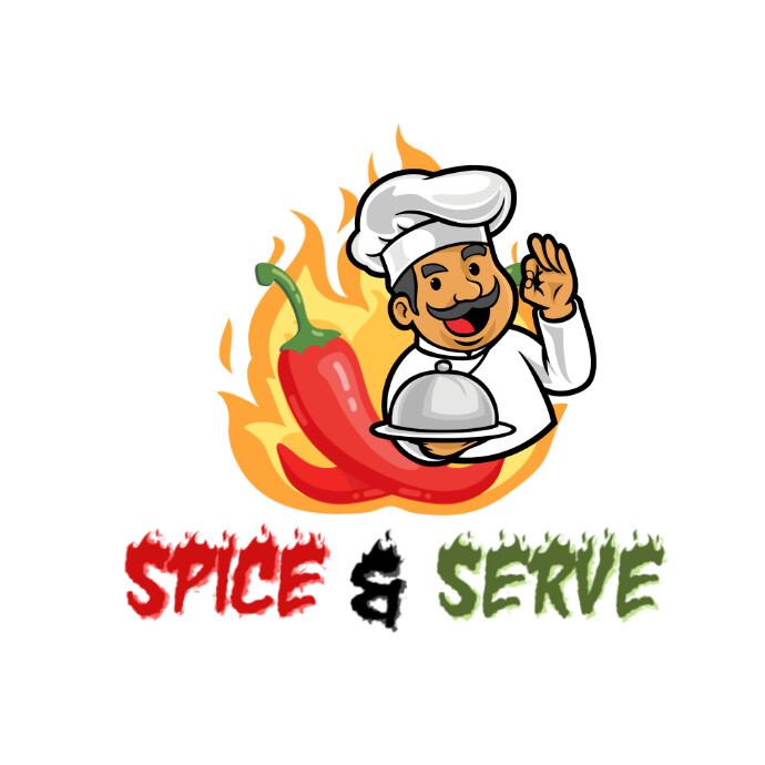 Spice & Serve Logo template