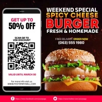 Spicy Cheese Burger (Food Template) Pos Instagram