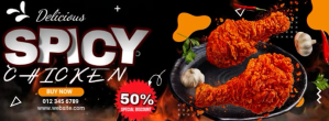 Spicy Chicken Best Deals Copertina Facebook template