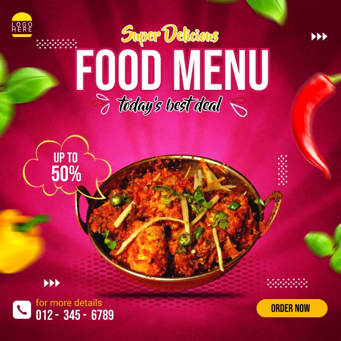 Fillet Posts Spicy Chicken Fillet Ads Template | PosterMyWall