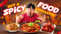 Spicy Food Challenge YouTube Thumbnail template