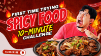 Spicy Food Challenge YouTube Thumbnail template