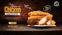 Chicken Finger Ads Facebook Cover Video (16:9) template