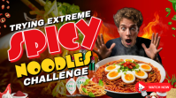 Spicy Noodles Challenge YouTube Thumbnail template